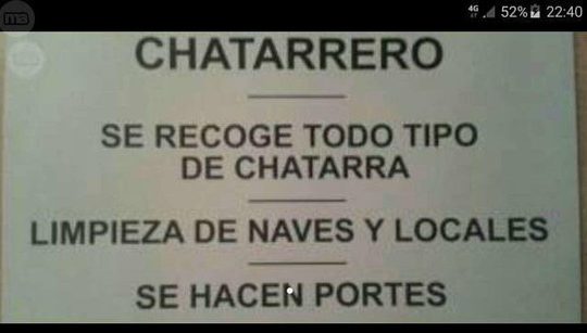 CHATARRERO A SU DISPOSICION R